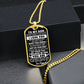 Dad to Son Dog Tag Necklace — Gift for Son
