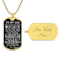 To My Son – I Believe In You Dog Tag Necklace Gift