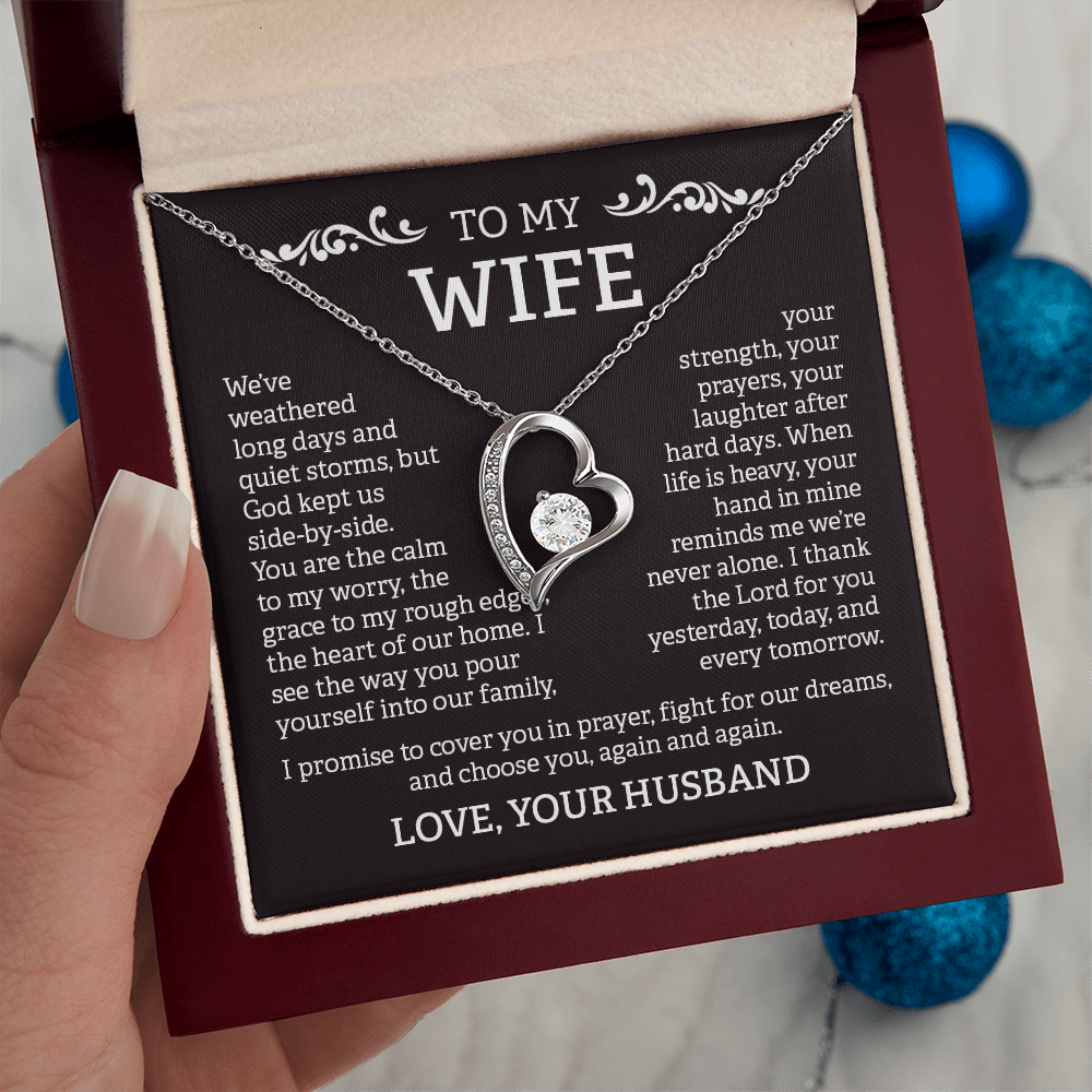 To My Wife – God Kept Us | Forever Love Necklace