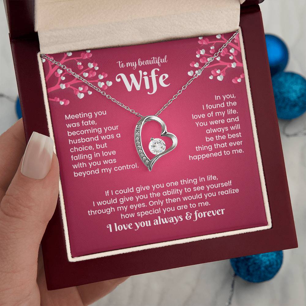 To My Beautiful Wife – I Love You Always Necklace