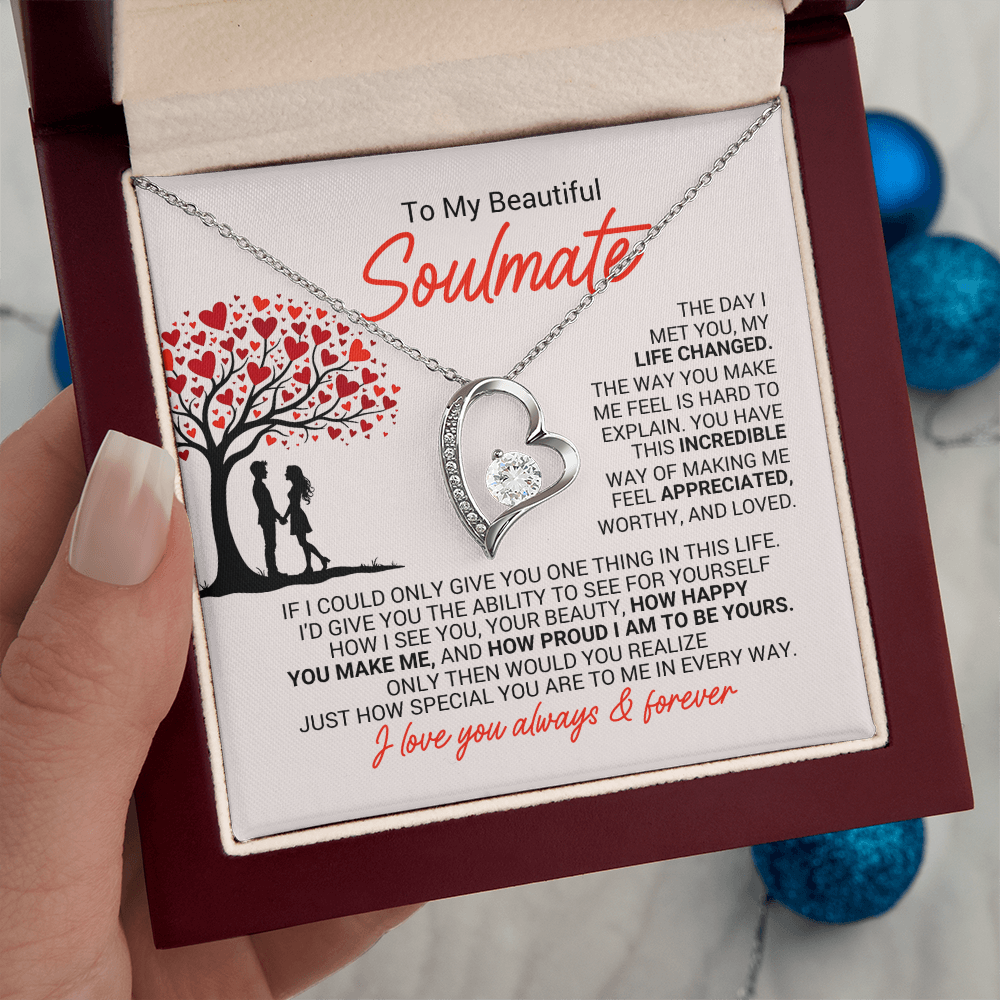 To My Beautiful Soulmate My Forever – Love Necklace