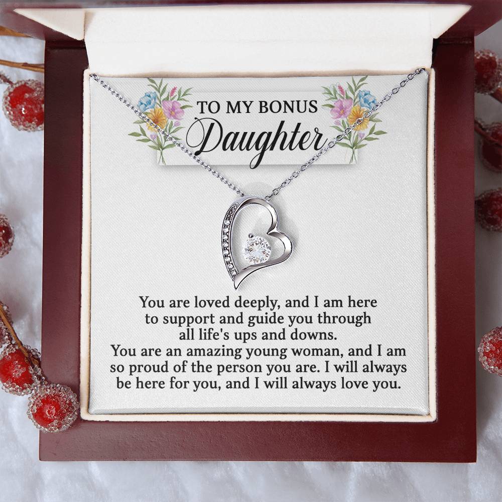 To My Bonus Daughter -You Are Loved Deeply (Necklace)