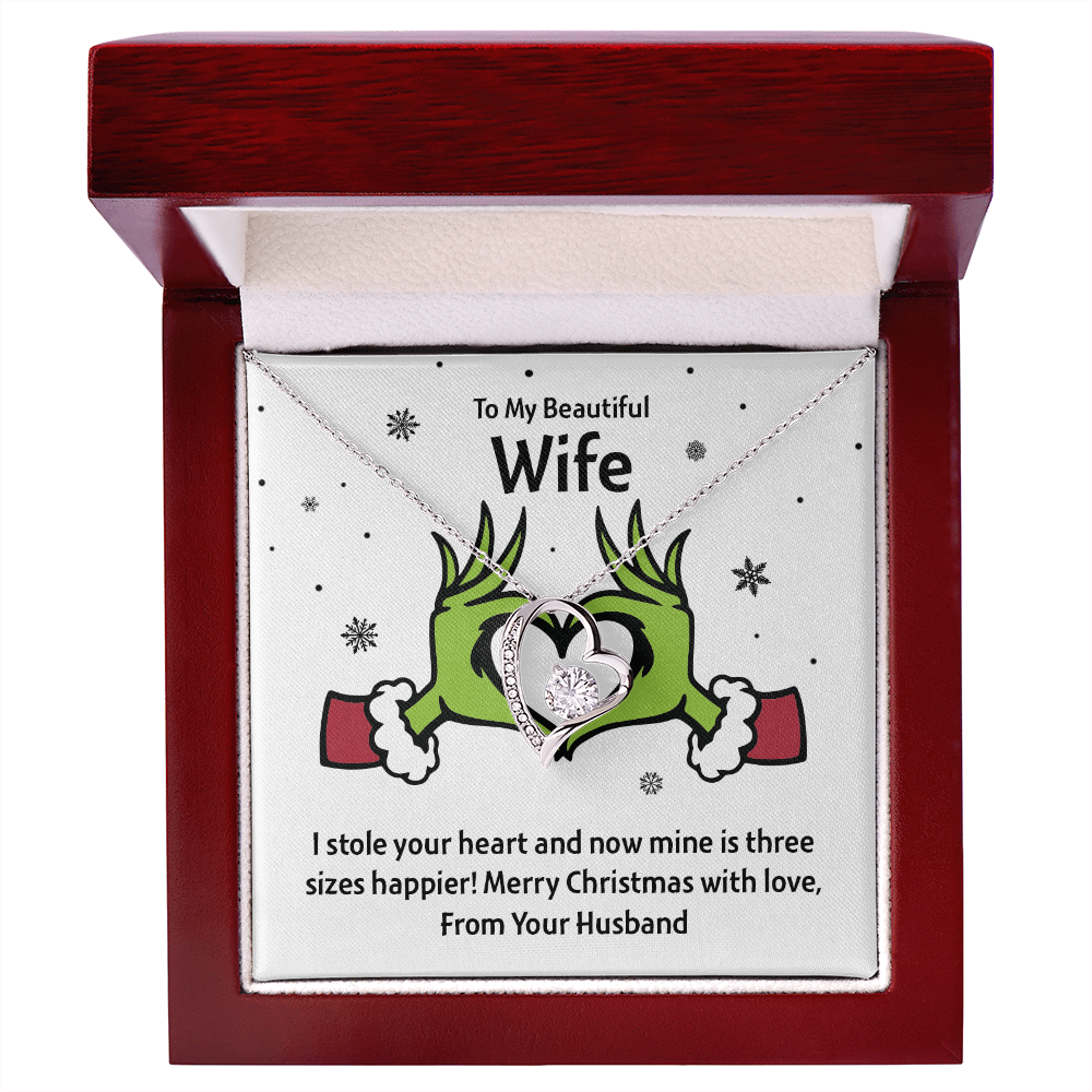 Three Sizes Happier – Christmas Wife Necklace Gift