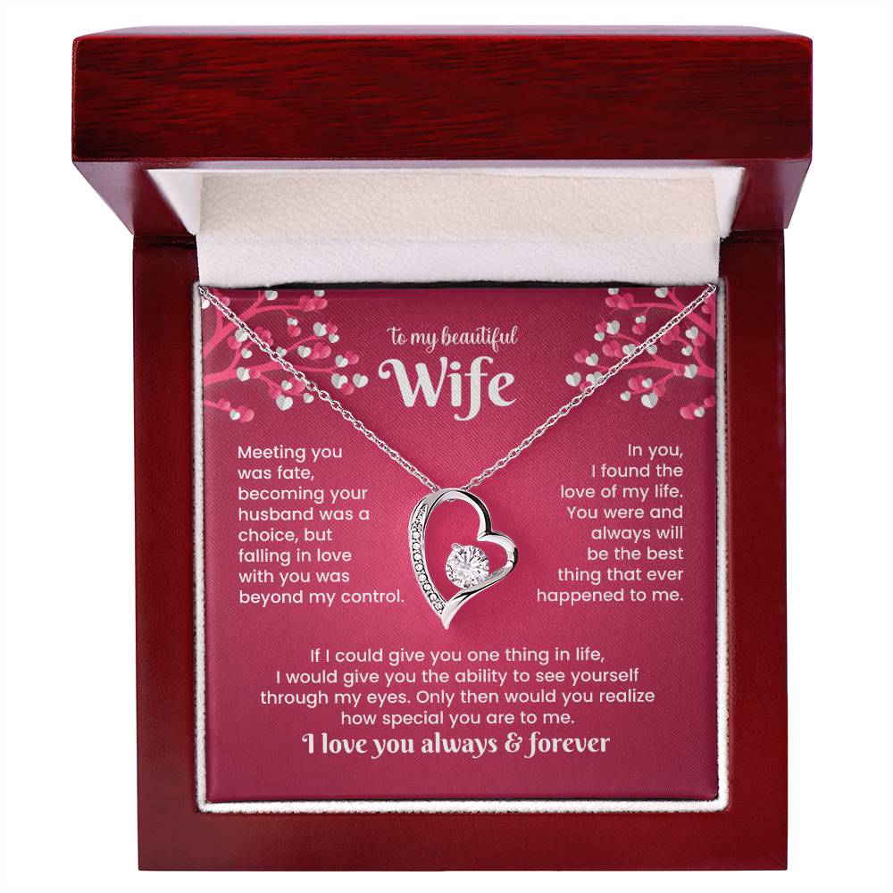 To My Beautiful Wife – I Love You Always Necklace