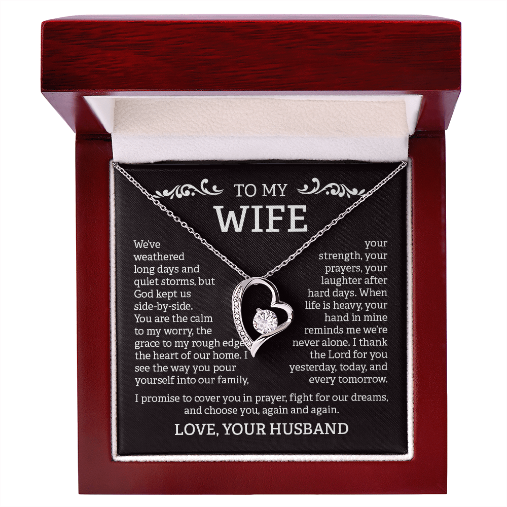 To My Wife – God Kept Us | Forever Love Necklace