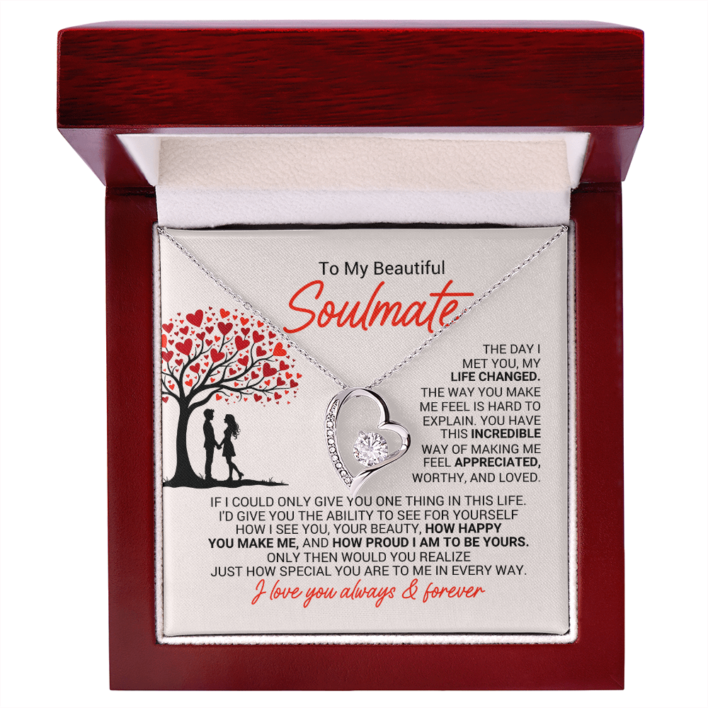 To My Beautiful Soulmate My Forever – Love Necklace