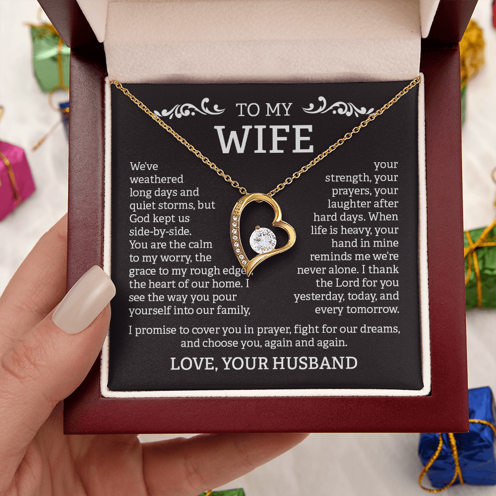 To My Wife – God Kept Us | Forever Love Necklace