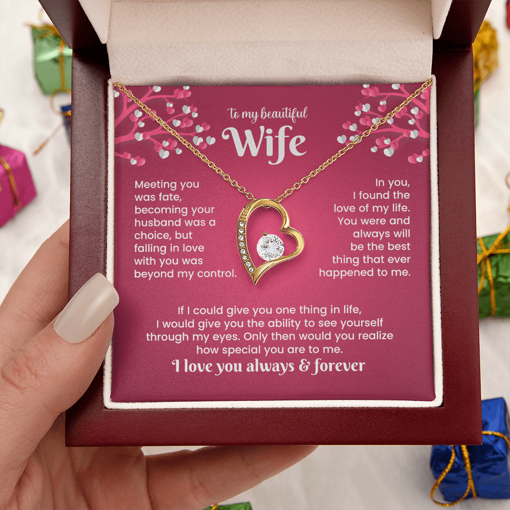 To My Beautiful Wife – I Love You Always Necklace