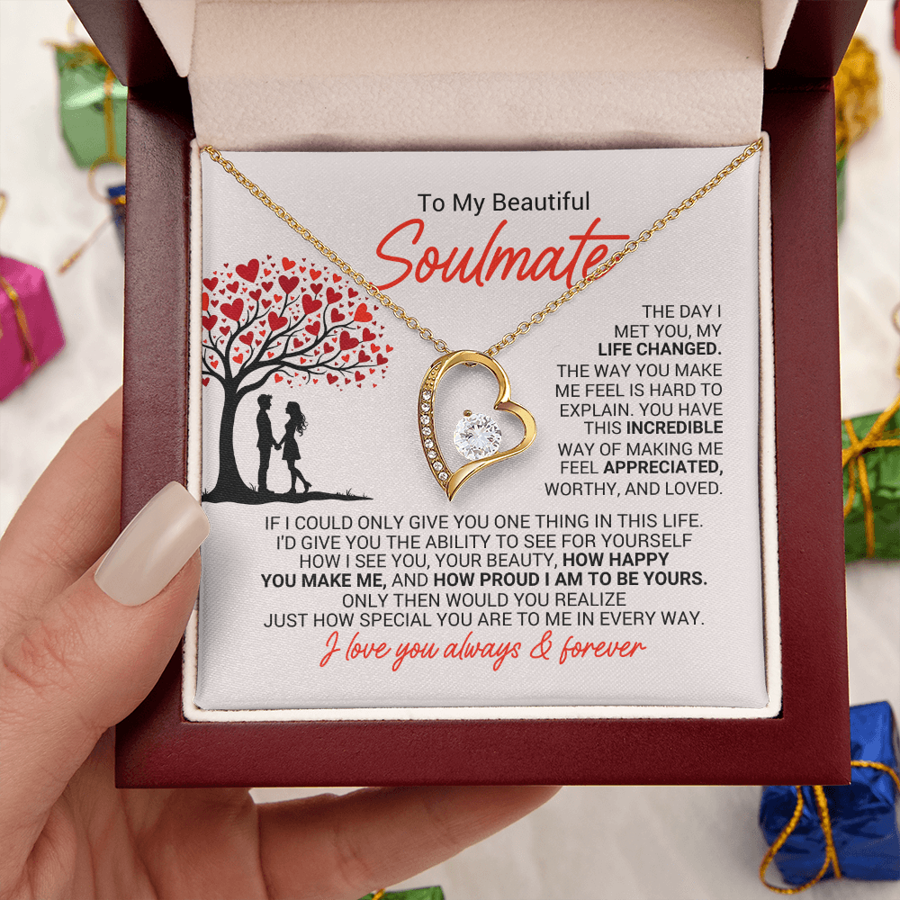 To My Beautiful Soulmate My Forever – Love Necklace