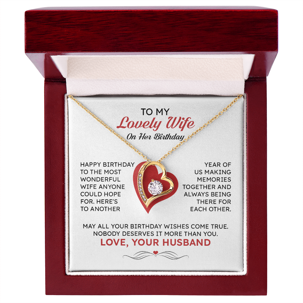 To My Lovely Wife Birthday Necklace – Romantic Gift From Husband