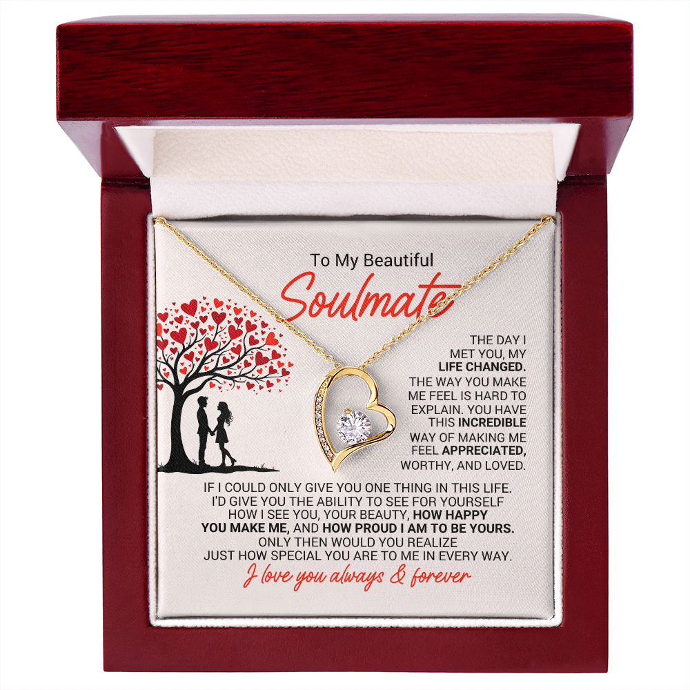 To My Beautiful Soulmate My Forever – Love Necklace