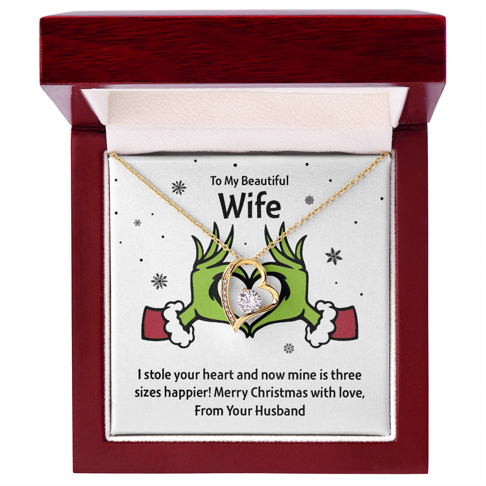 Three Sizes Happier – Christmas Wife Necklace Gift