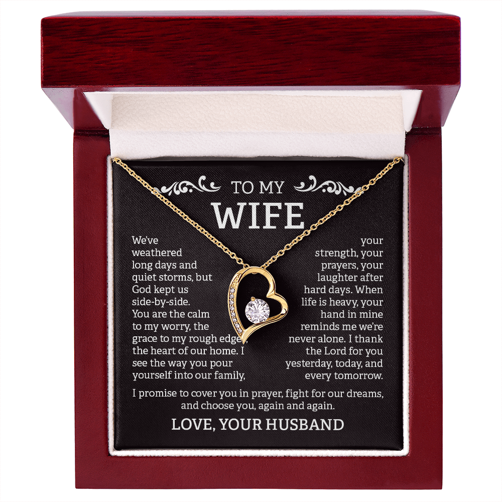 To My Wife – God Kept Us | Forever Love Necklace