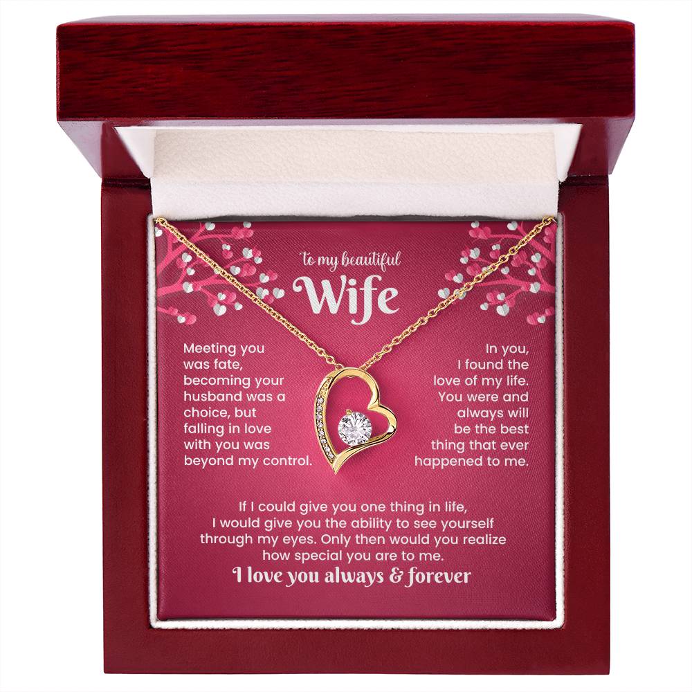 To My Beautiful Wife – I Love You Always Necklace