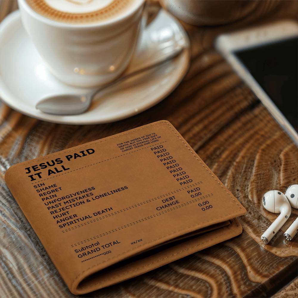 Jesus Paid It All Wallet – High Quality Leather Wallet