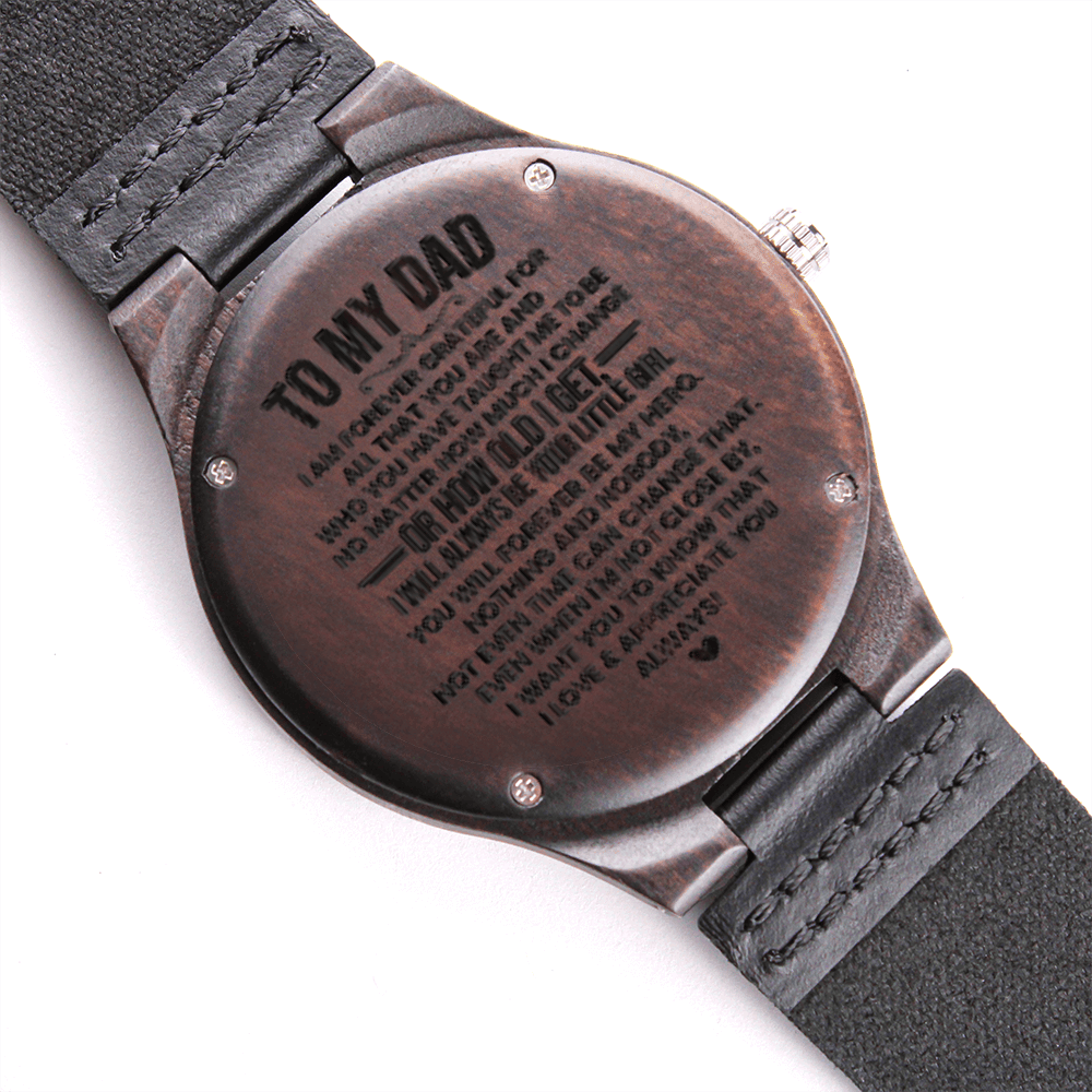 To My Dad – I Love You Forever Wooden Watch Gift