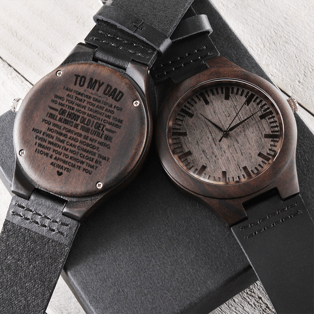 To My Dad – I Love You Forever Wooden Watch Gift