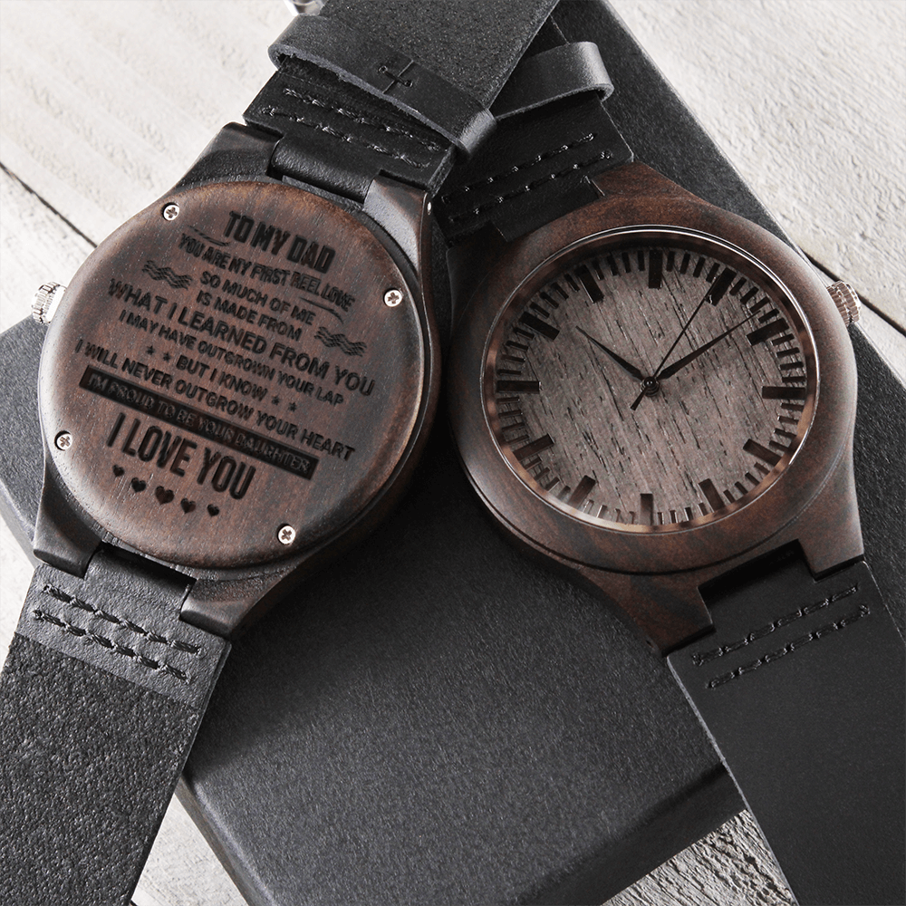 To My Dad – I Learned From You Wooden Watch Gift