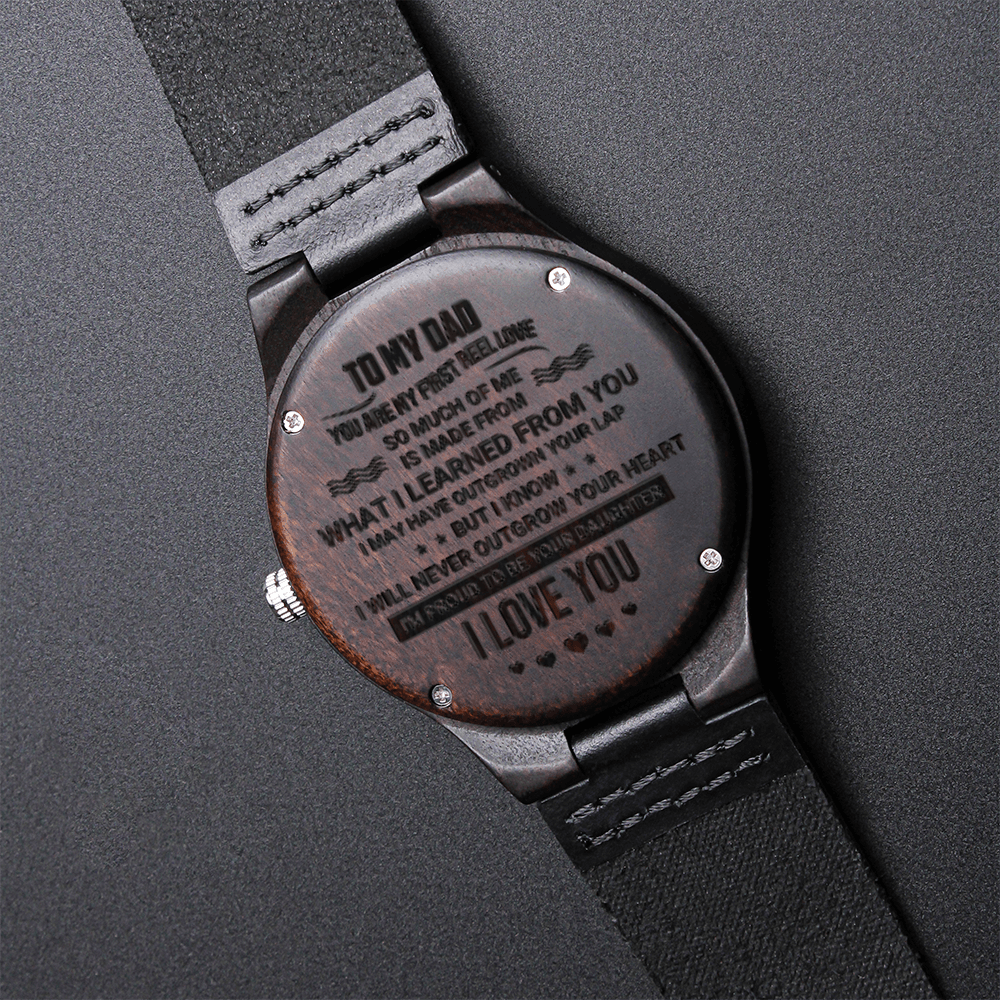To My Dad – I Learned From You Wooden Watch Gift
