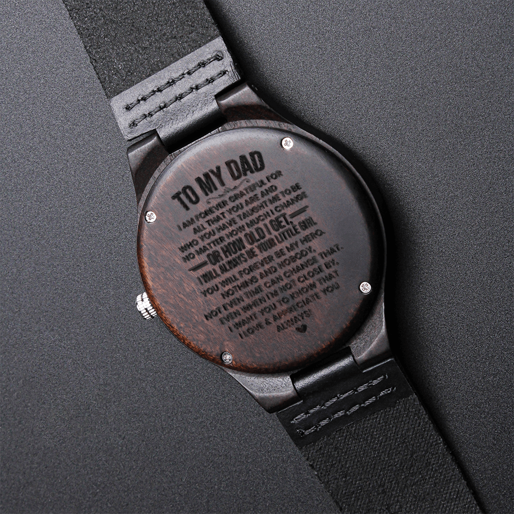 To My Dad – I Love You Forever Wooden Watch Gift