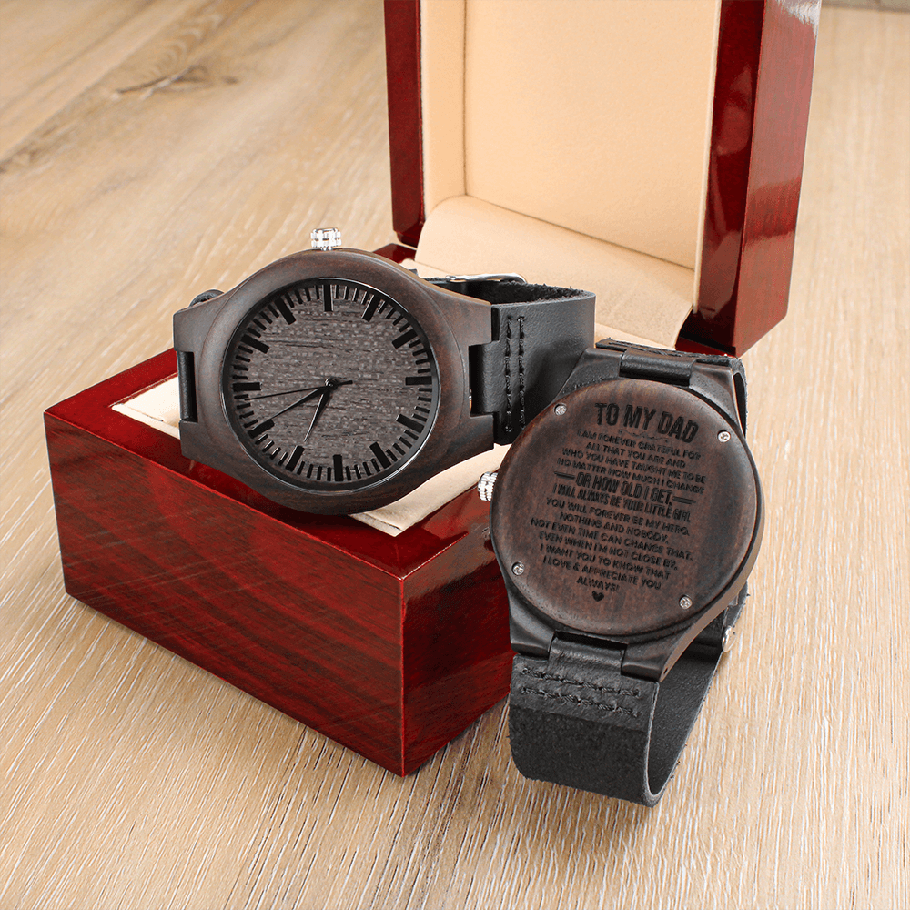 To My Dad – I Love You Forever Wooden Watch Gift