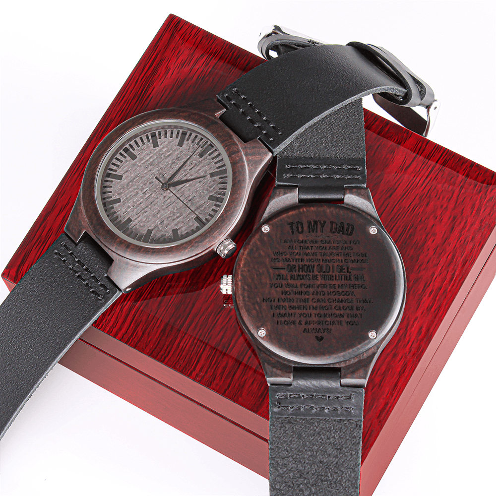 To My Dad – I Love You Forever Wooden Watch Gift