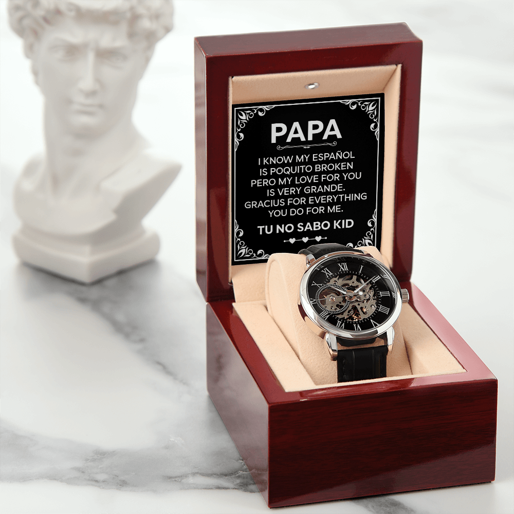 No Sabo Kid Gift For Papa – Men’s Openwork Watch
