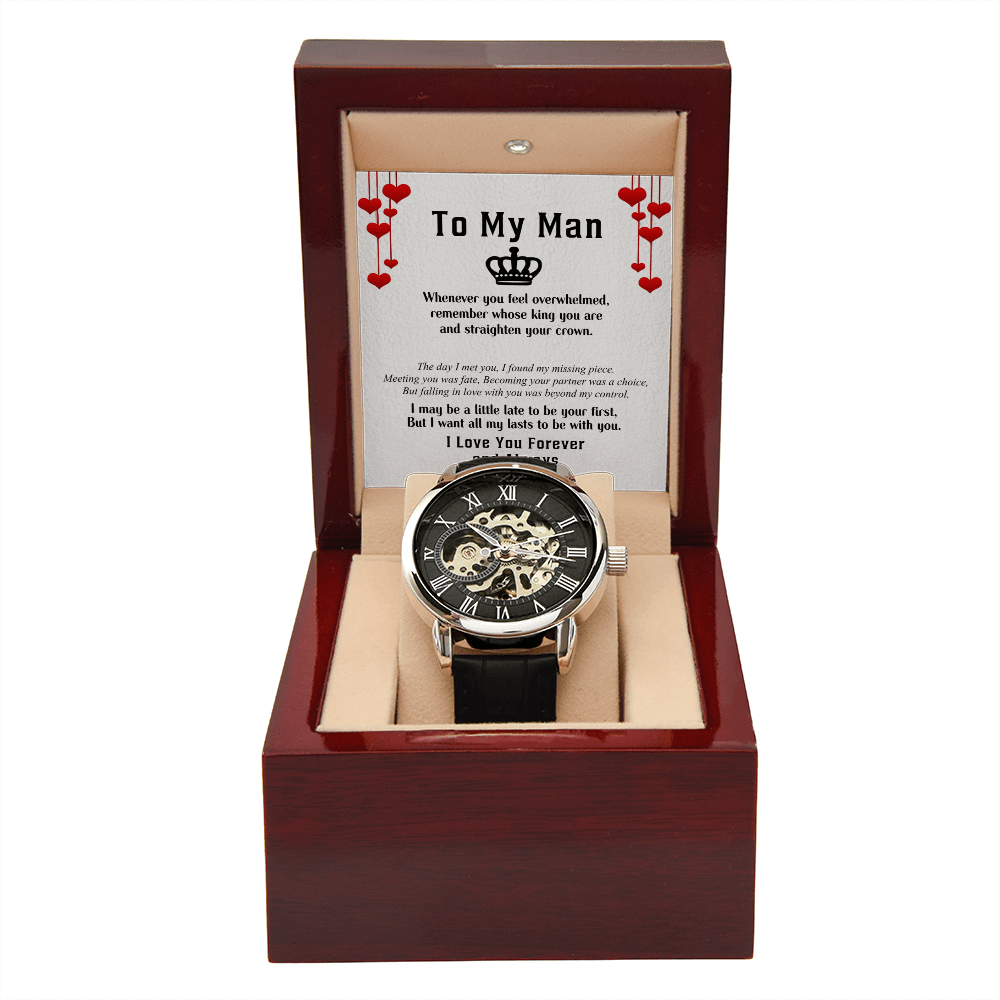 To My Man – I Love You Forever Skeleton Watch