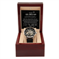 To My Husband – I Choose You Every Single Day Skeleton Watch