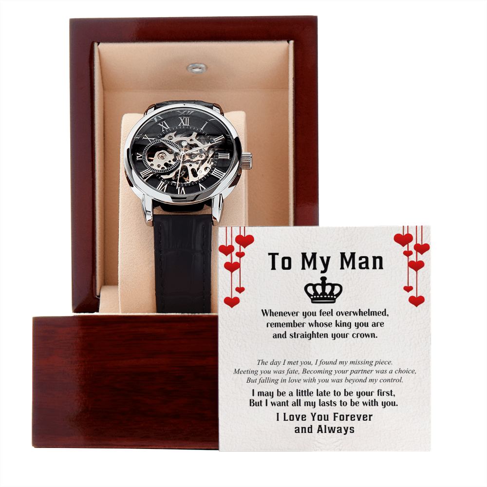 To My Man – I Love You Forever Skeleton Watch