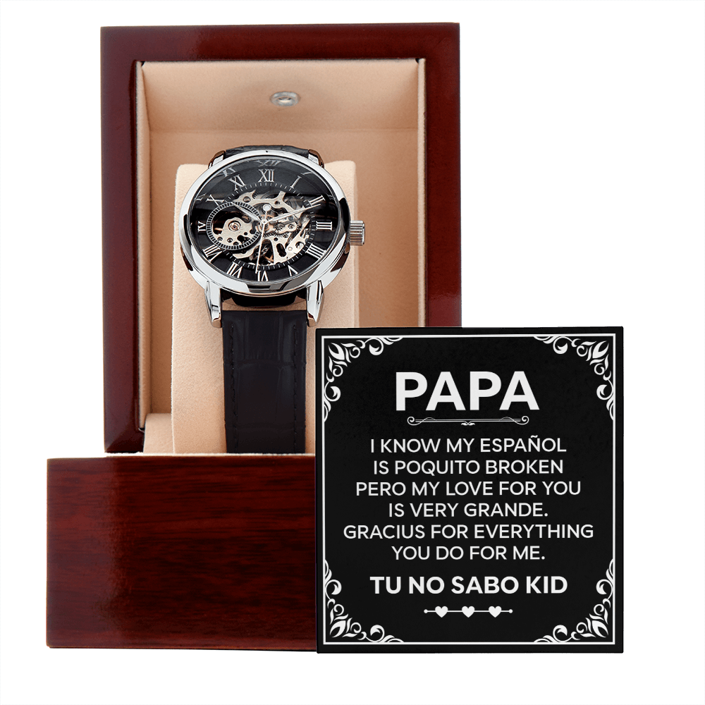 No Sabo Kid Gift For Papa – Men’s Openwork Watch