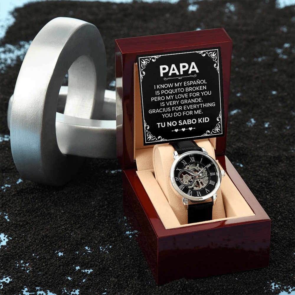 No Sabo Kid Gift For Papa – Men’s Openwork Watch