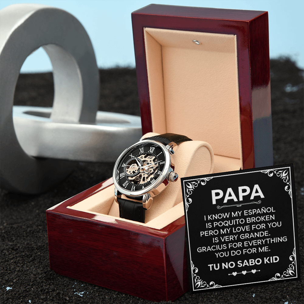 No Sabo Kid Gift For Papa – Men’s Openwork Watch