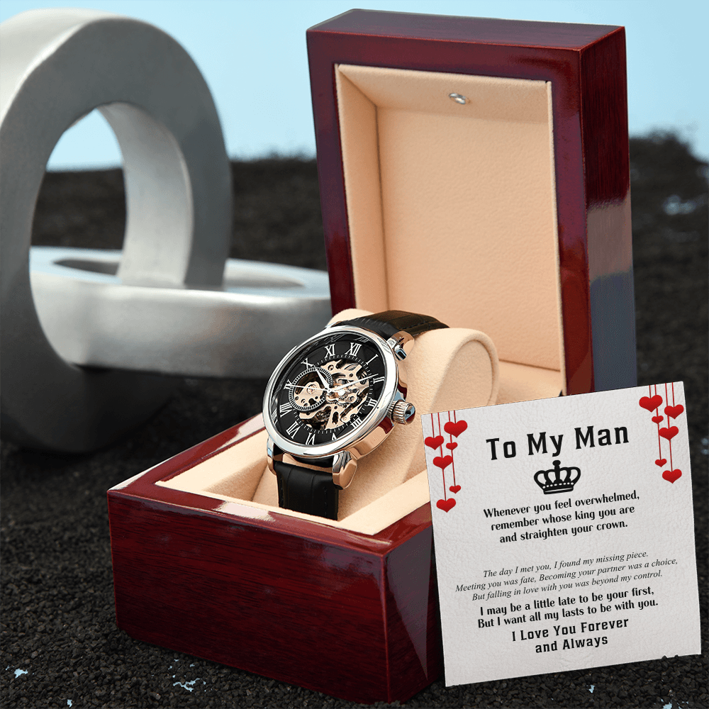 To My Man – I Love You Forever Skeleton Watch