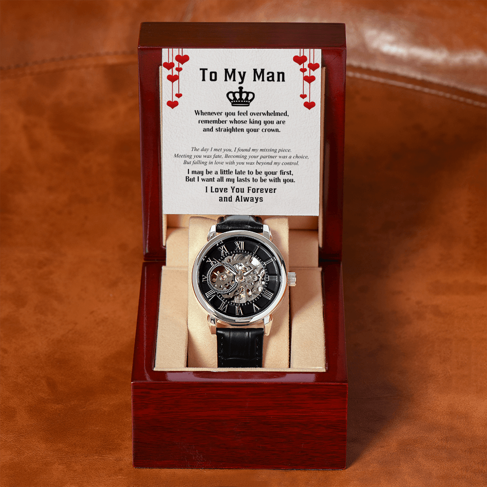To My Man – I Love You Forever Skeleton Watch