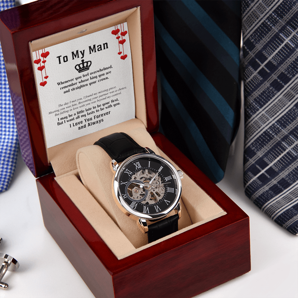 To My Man – I Love You Forever Skeleton Watch