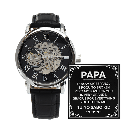 No Sabo Kid Gift For Papa – Men’s Openwork Watch