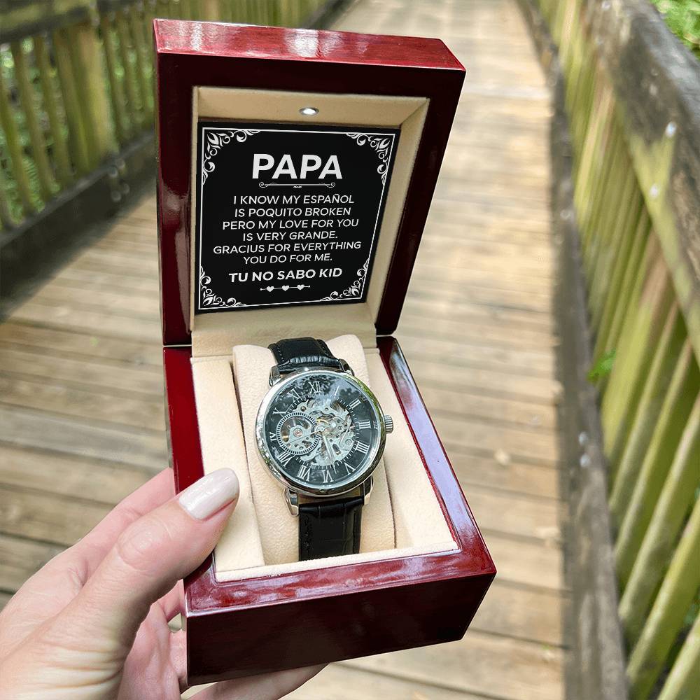 No Sabo Kid Gift For Papa – Men’s Openwork Watch