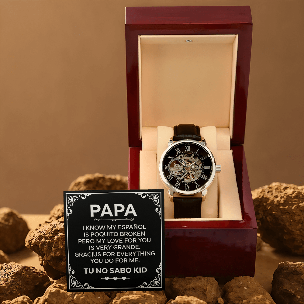 No Sabo Kid Gift For Papa – Men’s Openwork Watch