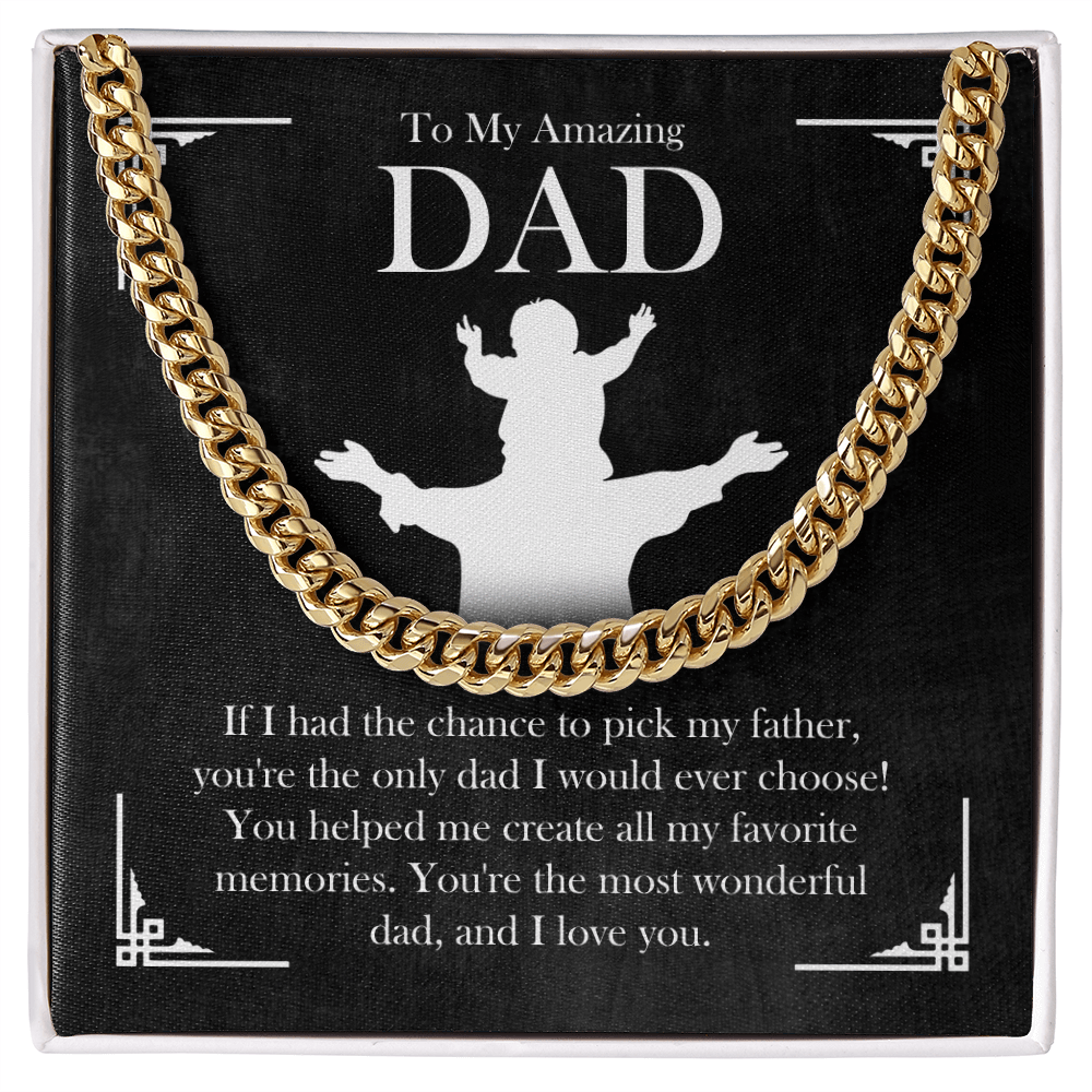 To My Amazing Dad – Meaningful Cuban Link Chain Gift