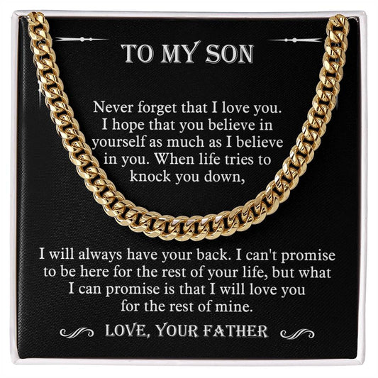To My Son - When Life Tries To Knock You Down (Cuban Link Chain)