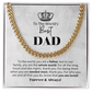 Gift For Dad – World's Best Dad Cuban Link Chain With Message Card