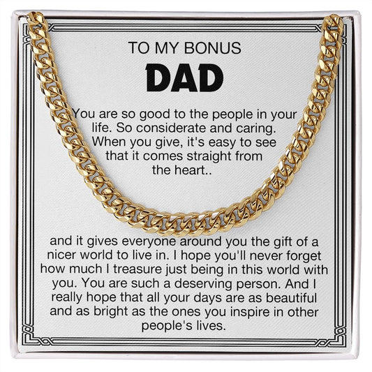To My Bonus Dad - You Are Such A Deserving Person (Cuban Link Chain)