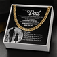 To My Dad – Through My Eyes Cuban Link Chain Gift