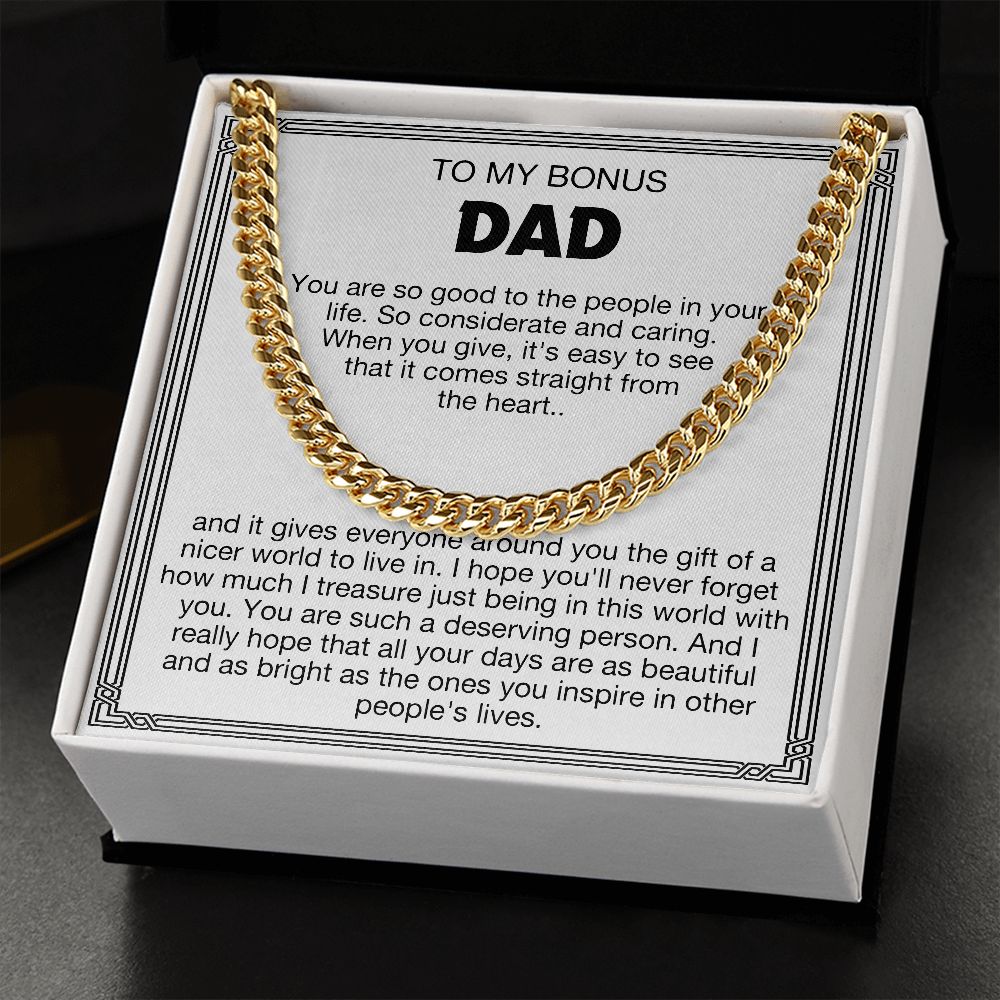 To My Bonus Dad - You Are Such A Deserving Person (Cuban Link Chain)