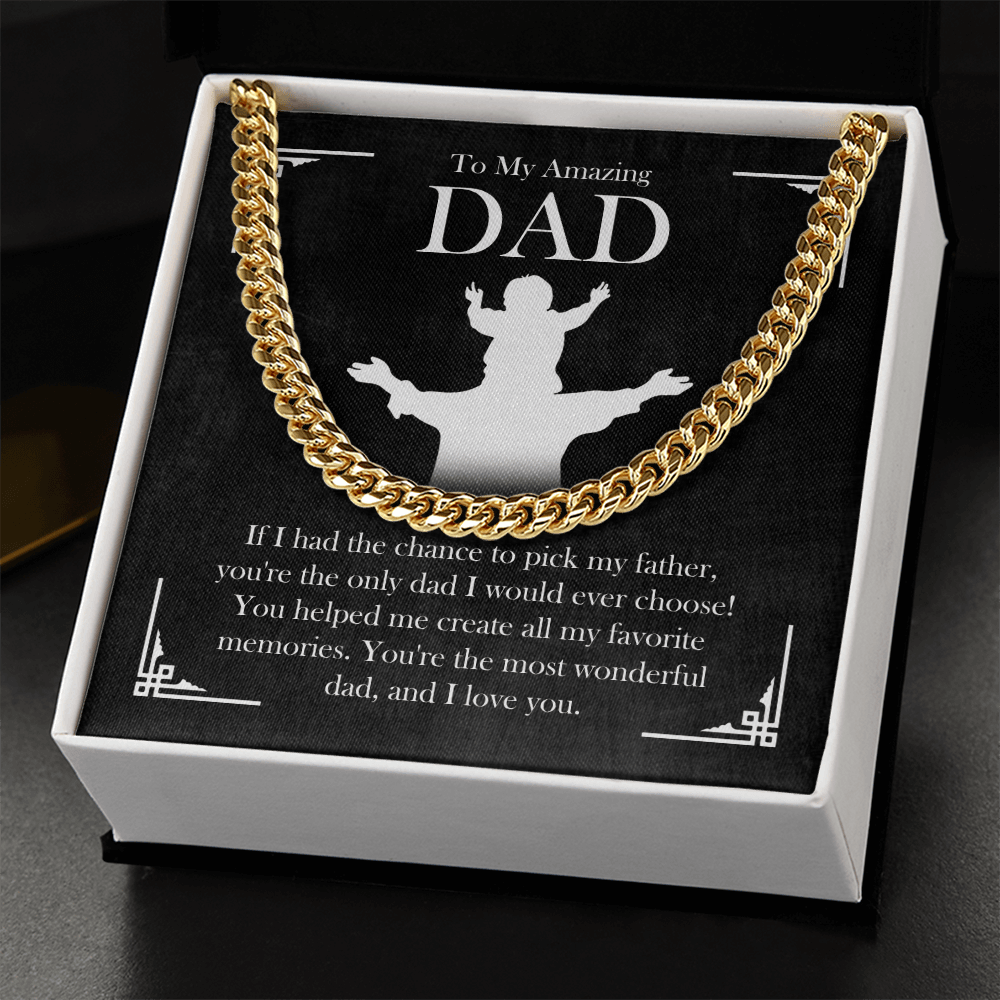 To My Amazing Dad – Meaningful Cuban Link Chain Gift