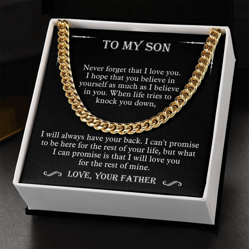 To My Son - When Life Tries To Knock You Down (Cuban Link Chain)