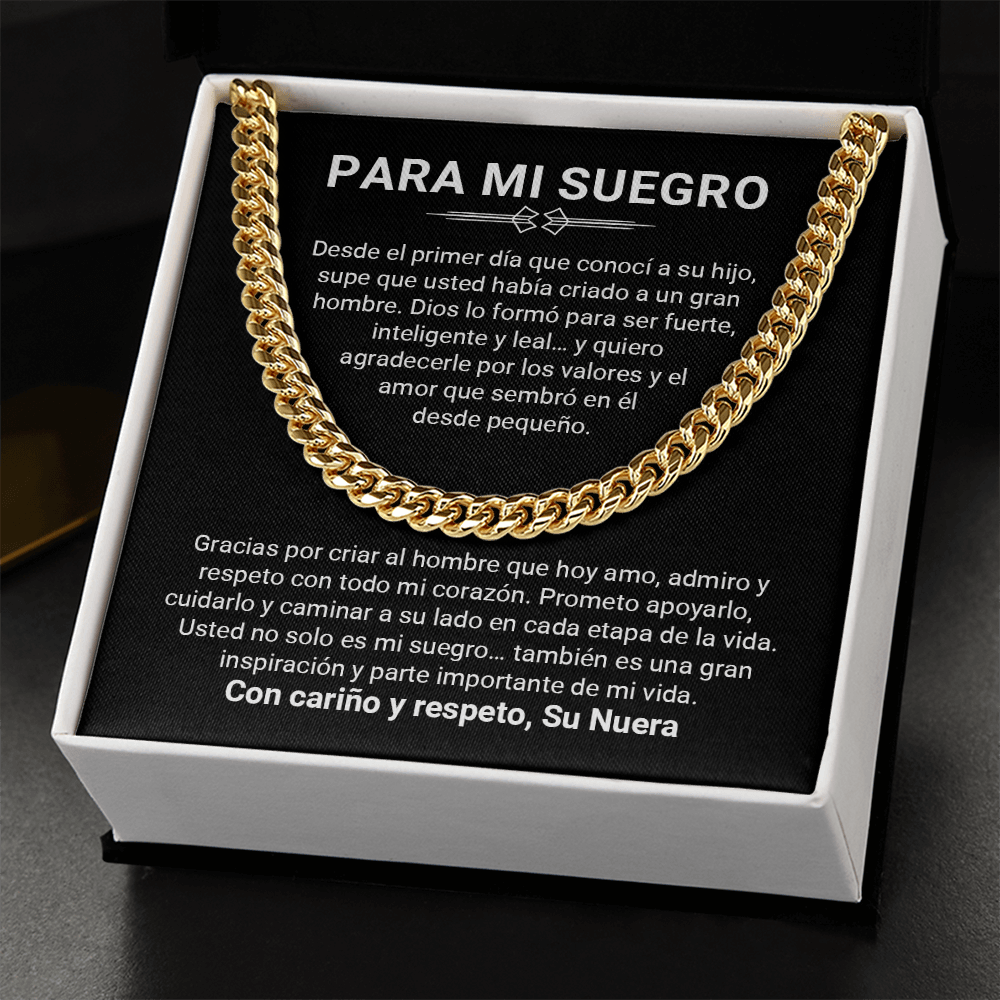 Para Mi Suegro – Collar Cubano Emotivo en Español