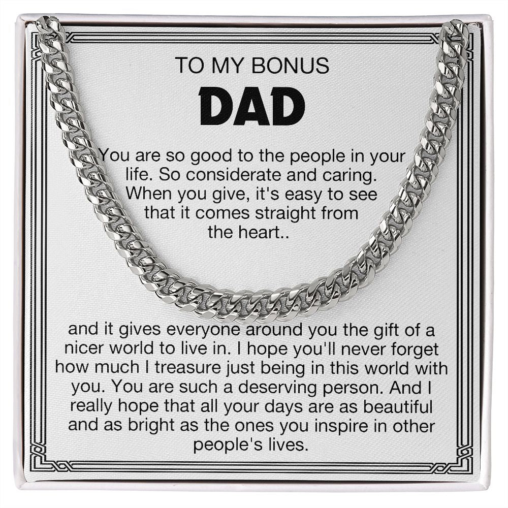 To My Bonus Dad - You Are Such A Deserving Person (Cuban Link Chain)