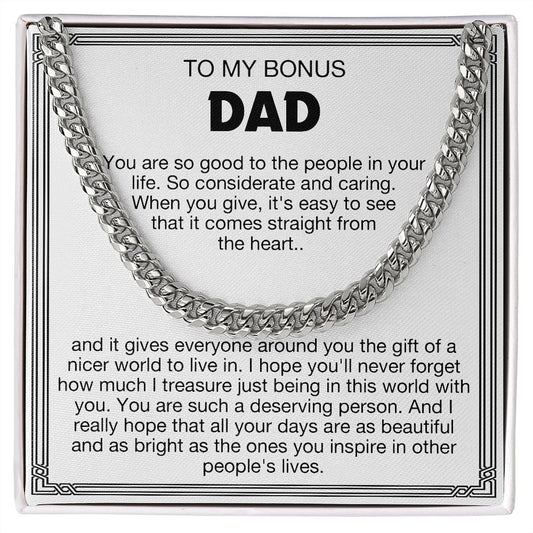 To My Bonus Dad - You Are Such A Deserving Person (Cuban Link Chain)